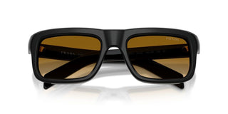 Prada PR D11S men Brown Rectangle Sunglasses
