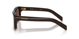 Prada PR D11S men Brown Rectangle Sunglasses