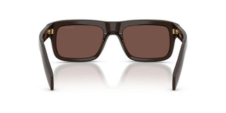 Prada PR D11S men Brown Rectangle Sunglasses