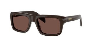 Prada PR D11S men Brown Rectangle Sunglasses