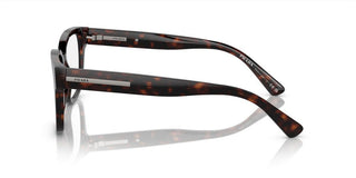 Prada PR A09V men Havana Squared Eyeglasses