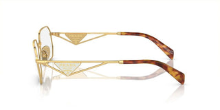Prada PR A53V women Gold Geometric Eyeglasses