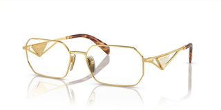 Prada PR A53V women Gold Geometric Eyeglasses