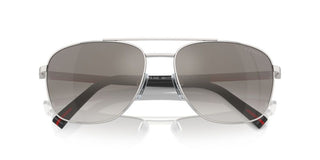 Prada Linea Rossa Ps 54zs Men Silver Oval Sunglasses
