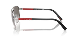 Prada Linea Rossa Ps 54zs Men Silver Oval Sunglasses