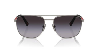 Prada Linea Rossa PS 54ZS men Ruthenium Oval Sunglasses