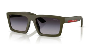 Prada Linea Rossa Ps A07s Men Green Rectangle Sunglasses