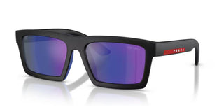 Prada Linea Rossa Ps A07s Men Black Rectangle Sunglasses