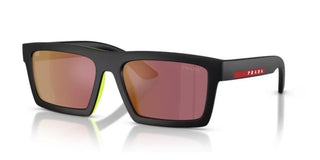 Prada Linea Rossa Ps A07s Men Black Rectangle Sunglasses