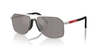Prada Linea Rossa PS B51S men Silver Pilot Sunglasses