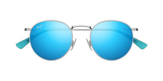 Maui Jim Pukaua Mj0667s Men Silver Round Sunglasses