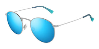 Maui Jim Pukaua Mj0667s Men Silver Round Sunglasses