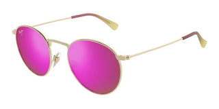 Maui Jim Pukaua Mj0667s Men Gold Round Sunglasses