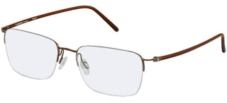 Rodenstock R7051 men Brown Geometric Eyeglasses