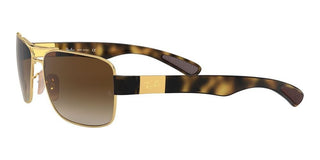 Ray-Ban RB 3522 unisex Gold Geometric Sunglasses