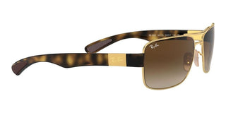Ray-Ban RB 3522 unisex Gold Geometric Sunglasses