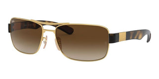 Ray-Ban RB 3522 unisex Gold Geometric Sunglasses