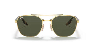 Ray-Ban RB 3688 unisex Gold Geometric Sunglasses