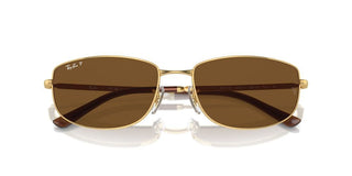 Ray-ban Rb 3732 Unisex Gold Geometric Sunglasses