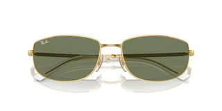 Ray-ban Rb 3732 Unisex Gold Geometric Sunglasses