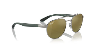 Ray-ban Rb 3736ch Unisex Ruthenium Pilot Sunglasses