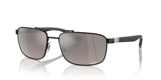 Ray-ban Rb 3737ch Unisex Black Squared Sunglasses