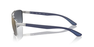 Ray-ban Rb 3737ch Unisex Silver Squared Sunglasses