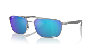 Ray-ban Rb 3737ch Unisex Ruthenium Squared Sunglasses