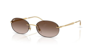 Ray-Ban RB 3767 unisex Gold Oval Sunglasses