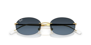 Ray-Ban RB 3767 unisex Gold Oval Sunglasses