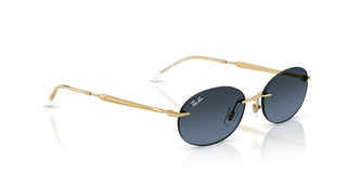 Ray-Ban RB 3767 unisex Gold Oval Sunglasses
