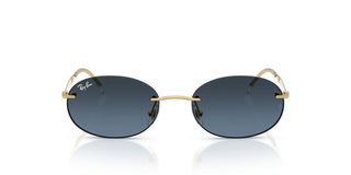 Ray-Ban RB 3767 unisex Gold Oval Sunglasses