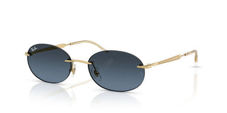 Ray-Ban RB 3767 unisex Gold Oval Sunglasses