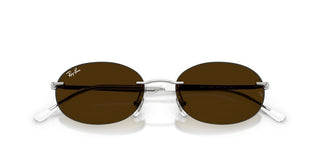 Ray-Ban RB 3767 unisex Silver Oval Sunglasses