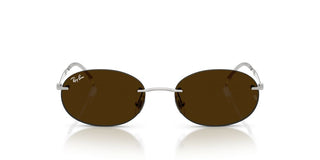 Ray-Ban RB 3767 unisex Silver Oval Sunglasses