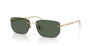 Ray-Ban RB 3768 unisex Gold Rectangle Sunglasses