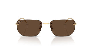 Ray-Ban RB 3768 unisex Gold Rectangle Sunglasses
