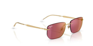 Ray-Ban RB 3768 unisex Gold Rectangle Sunglasses