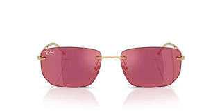 Ray-Ban RB 3768 unisex Gold Rectangle Sunglasses