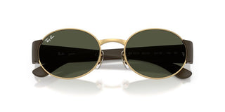 Ray-ban Rb 3770 Unisex Gold Oval Sunglasses