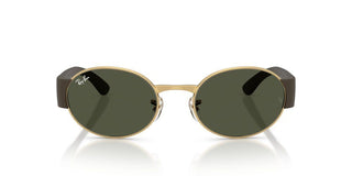 Ray-ban Rb 3770 Unisex Gold Oval Sunglasses