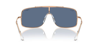 Ray-ban Rb 3897 Unisex Rose Gold Shield Sunglasses