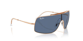 Ray-ban Rb 3897 Unisex Rose Gold Shield Sunglasses