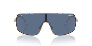 Ray-ban Rb 3897 Unisex Rose Gold Shield Sunglasses
