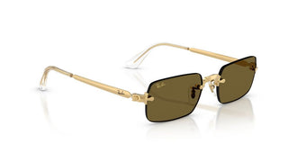 Ray-ban Rb 3928 Unisex Gold Rectangle Sunglasses