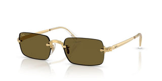 Ray-Ban RB 3928 unisex Gold Rectangle Sunglasses