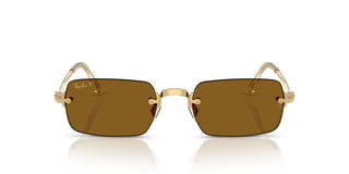 Ray-Ban RB 3928 unisex Gold Rectangle Sunglasses