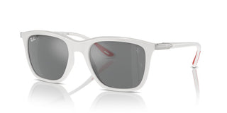 Ray-ban Rb 4433m Unisex White Squared Sunglasses