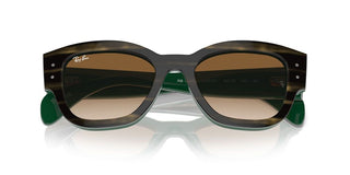 Ray-ban Rb 7681s Unisex Havana Cat Eye Sunglasses