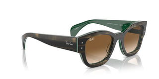 Ray-ban Rb 7681s Unisex Havana Cat Eye Sunglasses
